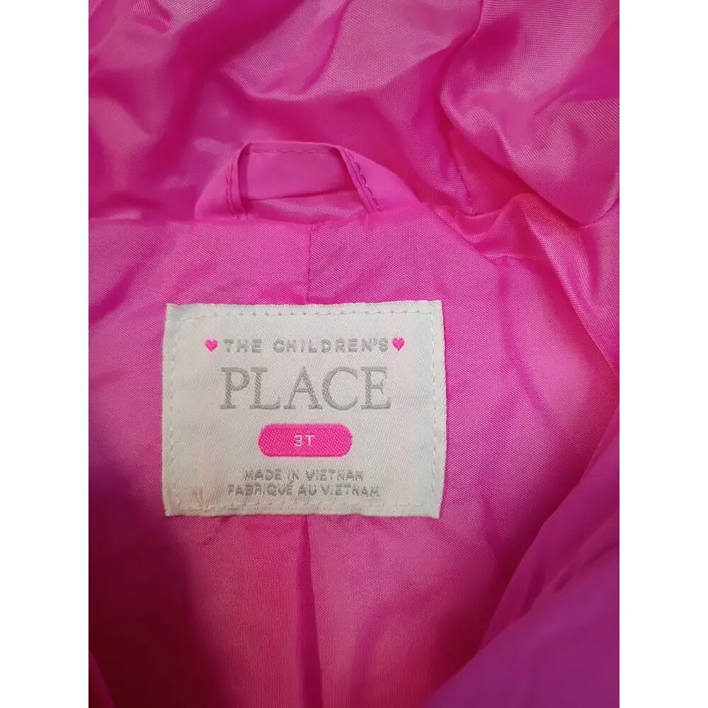 The Children's Place Toddler Girls' Pink Puffer Jacket - Picture 3 of 7